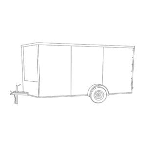 6 x 14 Single Axle Enclosed Trailer