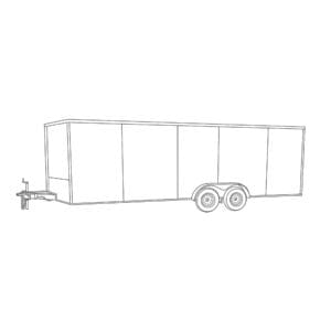 7 x 18 Tandem Axle Enclosed Trailer – Down Home
