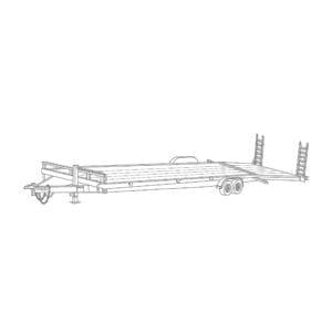82 x 34 Wood 14,000 lbs. Equipment Trailer