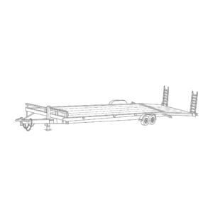 82 x 36 Wood 14,000 lbs. Equipment Trailer